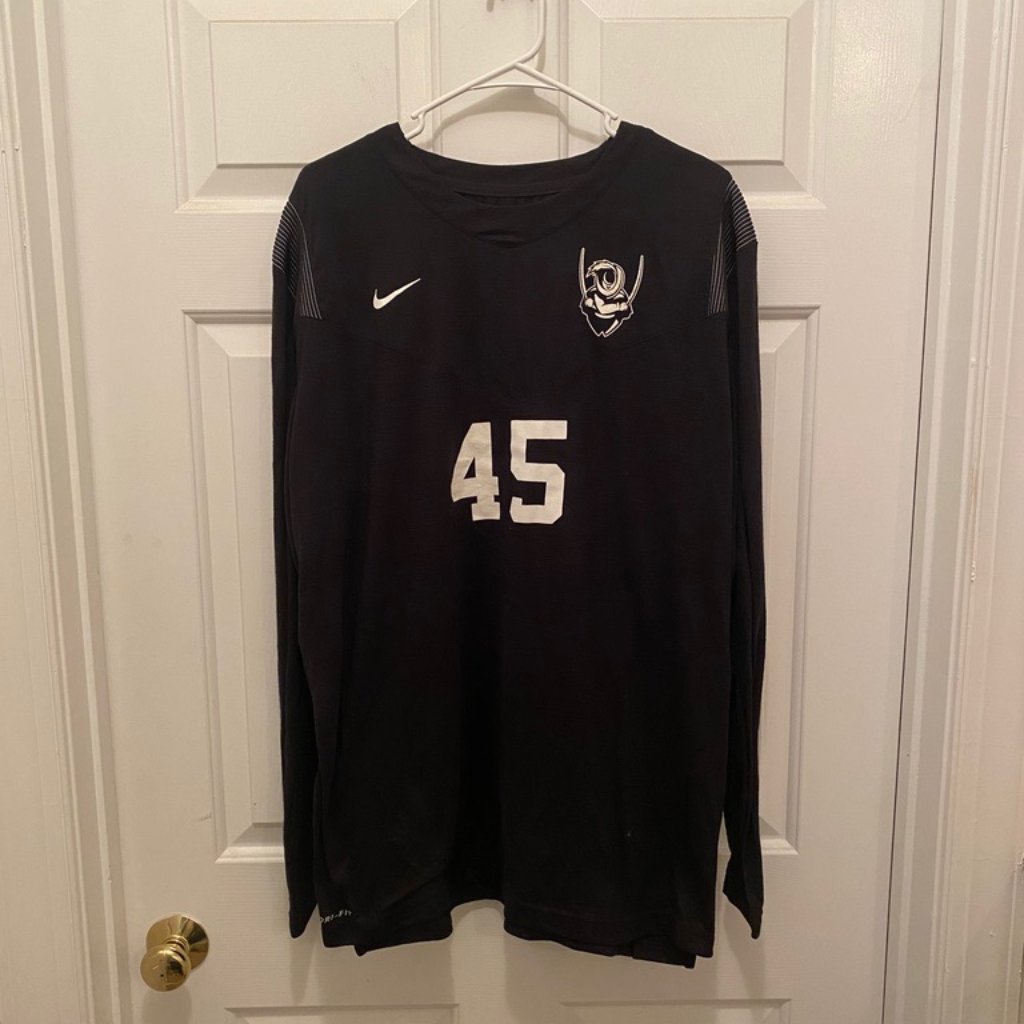 Virginia Uva Cavaliers Football Team Issued Nike #45 Black Practice Jersey 2xl